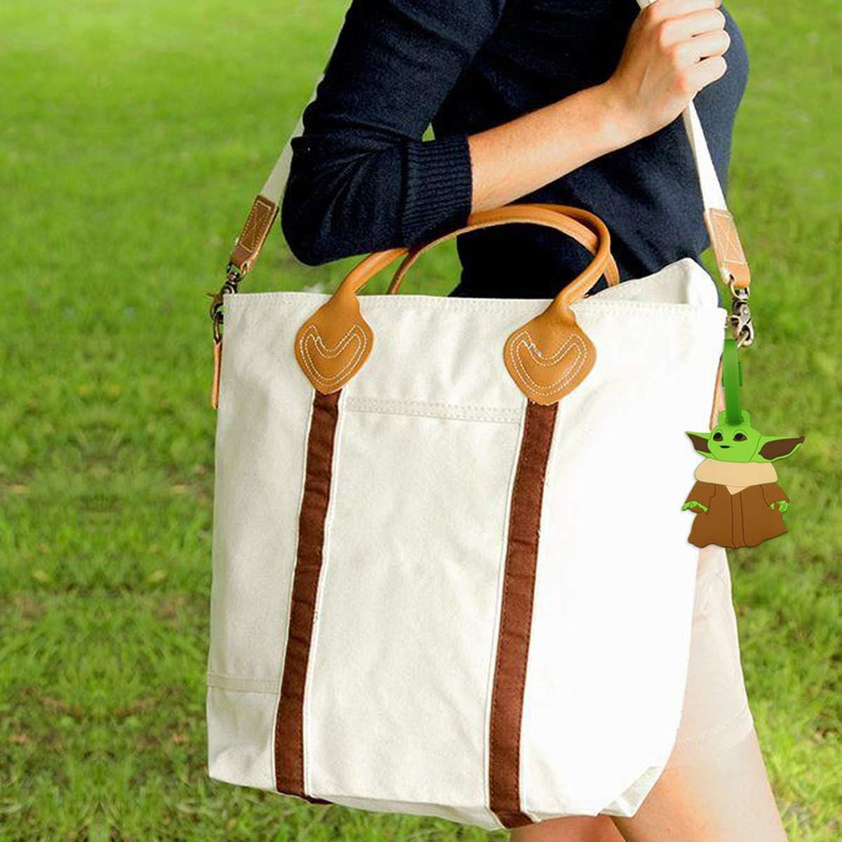  | Baby Yo_da Luggage Tag - Lifenjoy Case Tag With Full Privacy Cover for Travel Bag Suitcase Set | Luggage Tags