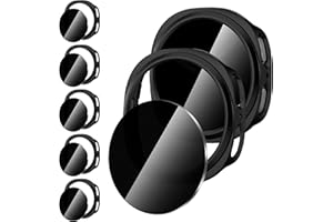 Suoman 5+5 Pack for Samsung Galaxy Watch 8 44mm Privacy Case, [Anti-Peeping] Tempered Glass Screen Protector, Hard PC Hollow Out Bumper Protective Cover