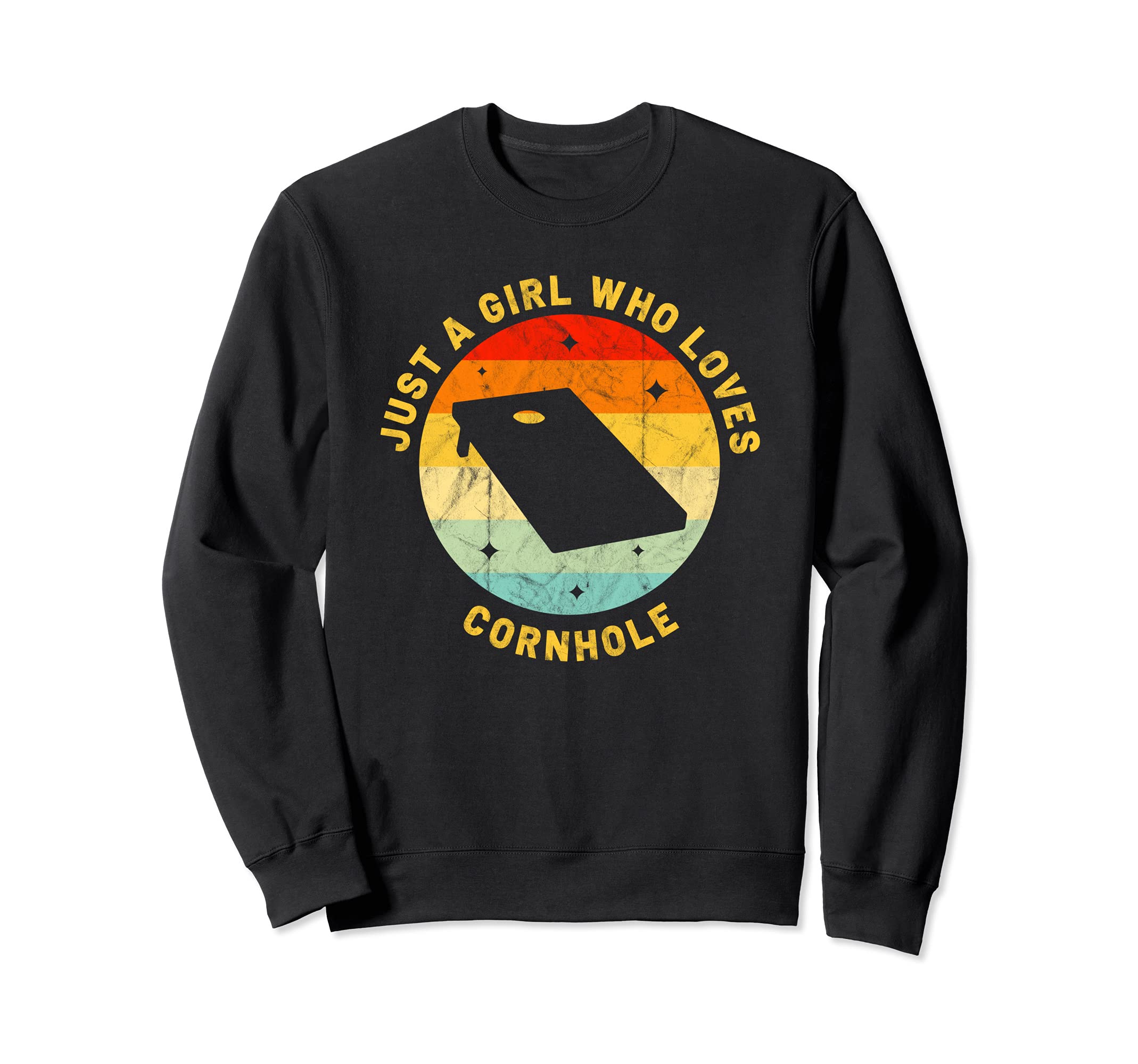 Cornhole Just A Girl Women's Vintage Team Tournament Sweatshirt