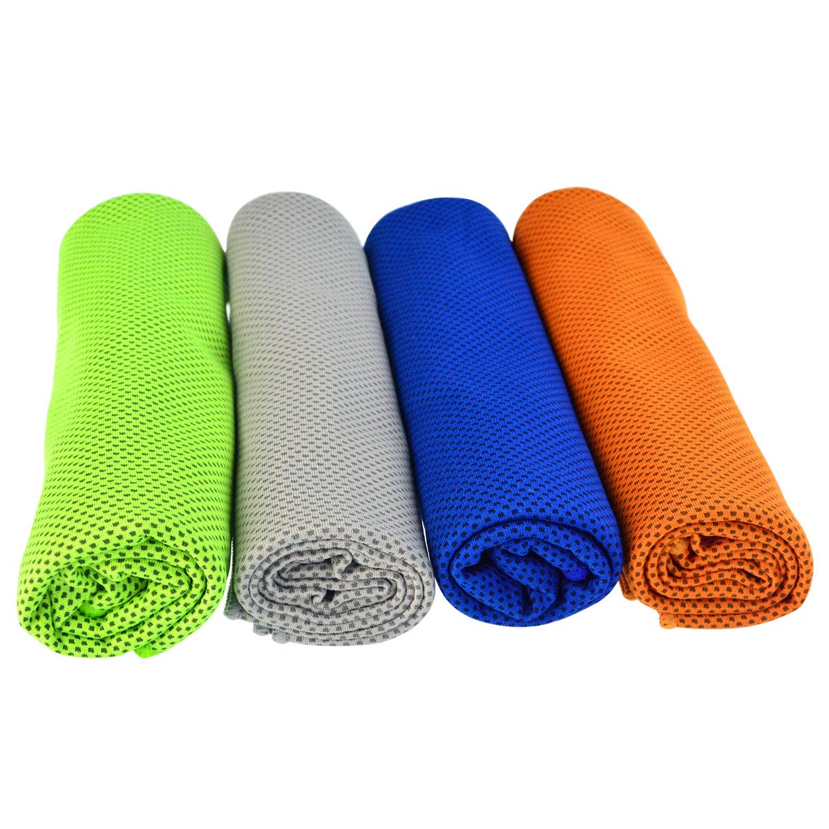 Tongcloud Cooling Towels 4 Pack Ice Towels for Workout, Outdoor Sports, Gym, Extra Long Cold Towel for Neck and Head