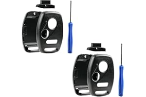 DISCOUNT KEYLESS 2 Key Fob Case Shell for Honda Accord Civic CR-V & More (Swap Your Original Blade)