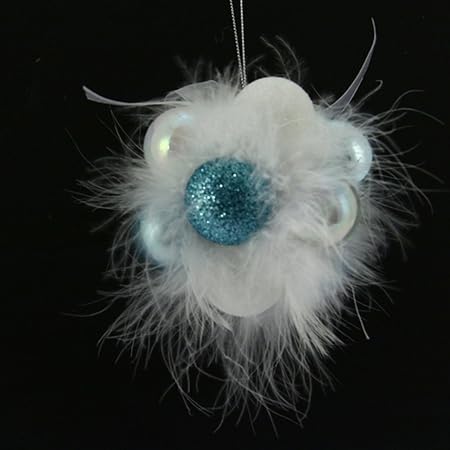 Atmosphera Fleur De Noël Bleu Glacier Et Blanc Amazonfr