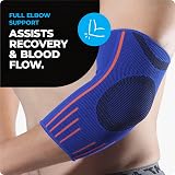 VITTO Elbow Support Compression Sleeve for Tennis Elbow Blue L view 3