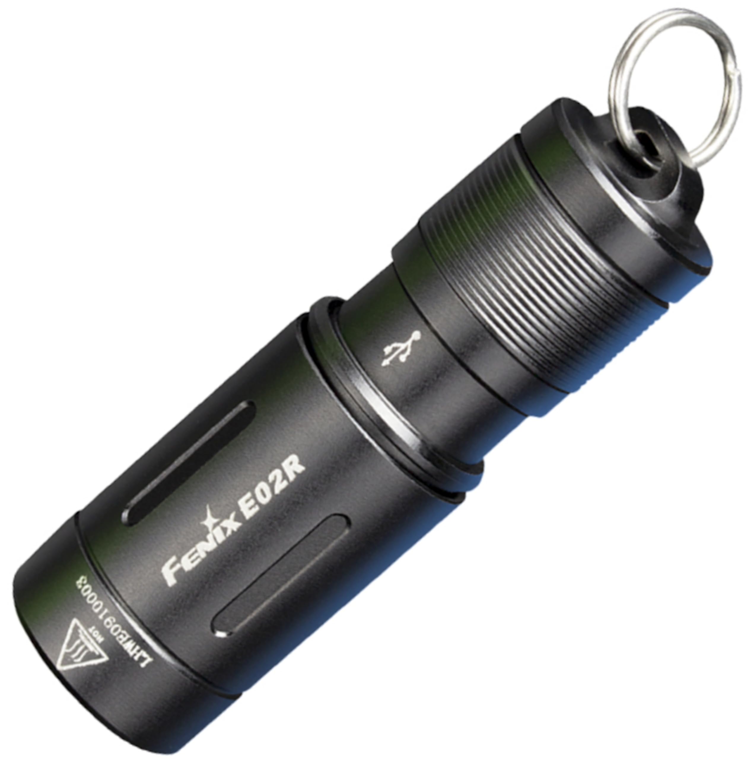 fenix E02R Black Rechargeable Keychain Torch
