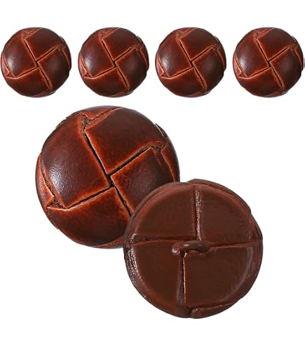Amazon.com: LzyxzQ 7Pcs Vintage Genuine Leather Button Shank Hand