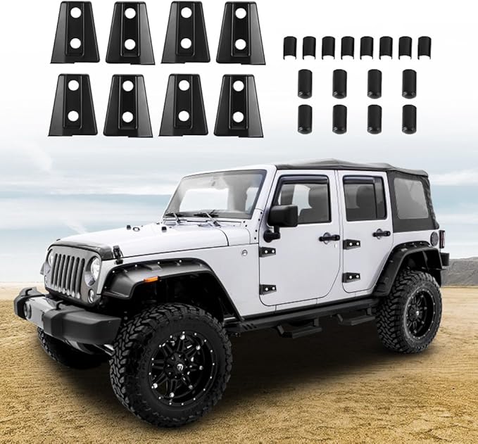 AUXMART Door Hinge Covers For Jeep Wrangler JKU unlimited