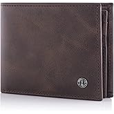 TRUSADOR Savona Classic Men's Wallets Leather Bifold with RFID Wallet for Men Gift Box, Brown, Classic