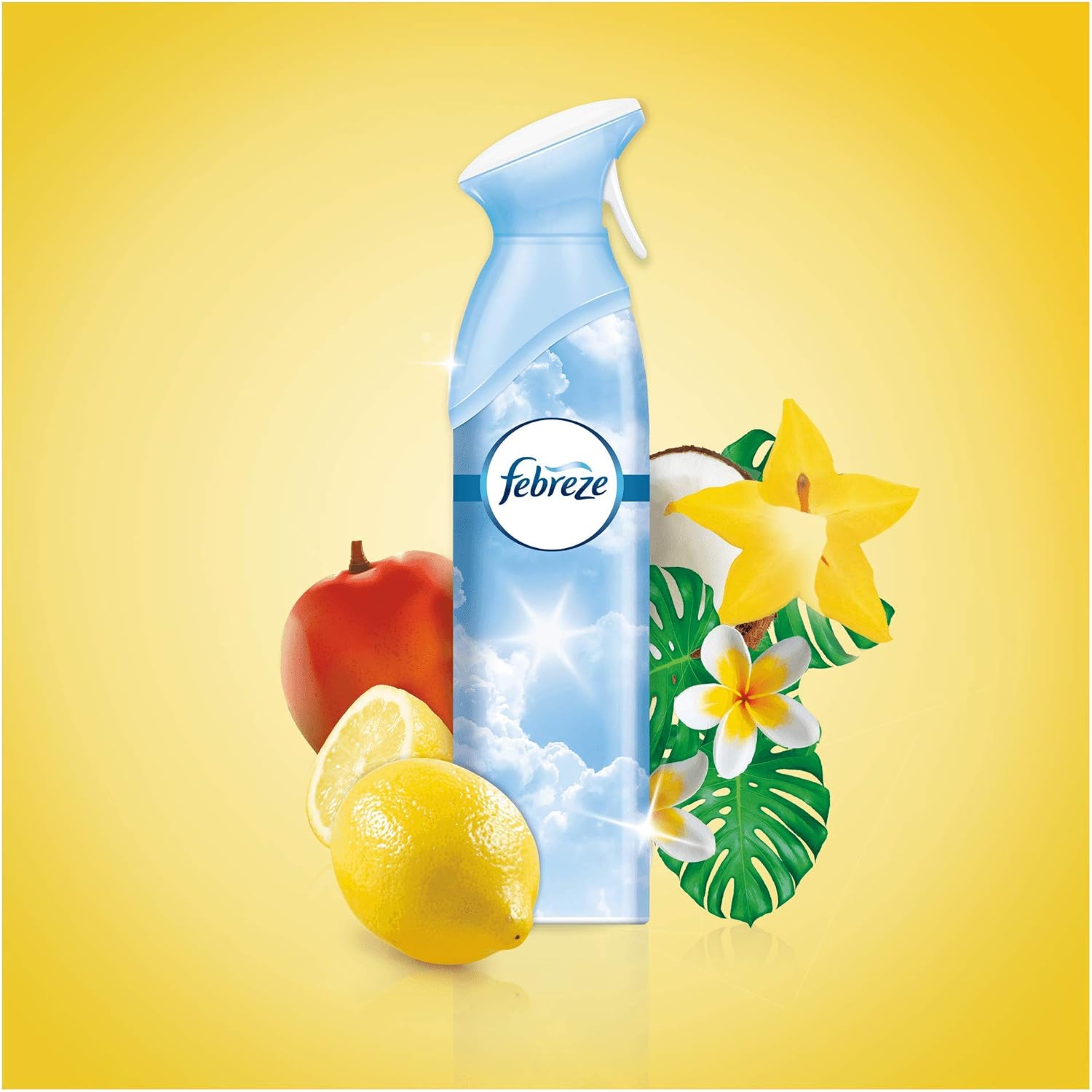 Febreze Air Freshener Spray, Odour Eliminator and Bathroom Freshener, Fruity Tropics, 1.8 Litre (300 ml x 6) - Image 4