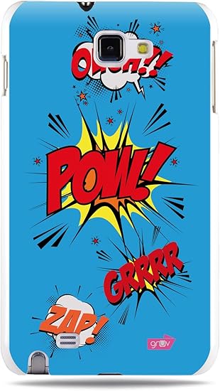 Amazon Gruv Premium Case プレミアムケース アニメポップアート青色と吹き出し デザイン の間 Samsung Galaxy Note N7000 I92 I717 ハードカバーの裏面に最高質のデザイナープリント Grgњv ケース カバー