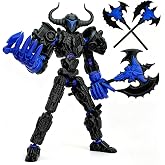 Navoxa 8in 3D Printed Articulated Dummy Robot T Action Figures 13 Model Toy (Black Blue)
