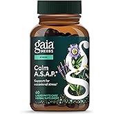Gaia Herbs Calm A.S.A.P. - Stress Support Supplement with Skullcap, Passionflower, Chamomile, Vervain, Holy Basil & More - Supports Calm* - 60 Vegan Liquid Phyto-Caps (20 Servings)
