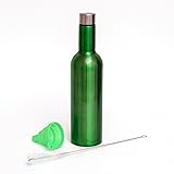 Coastline Vine Wine Growler – 750ml Stainless Steel Triple Insulated Vacuum Flask Canteen Gift Accessory - GREEN