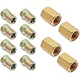 12 Pcs 3/8' - 24 Threads Assortment Brake Line Fittings for 3/16' Brake Line Tube (4 Unions, 8 Nuts)