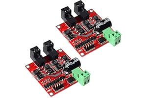 AITIAO 2Pcs L298 Dual H Bridge Motor Speed Controller 160W 12V 24V DC Motor Driver DC 6.5V-27V 7A PWM Motor Regulator Board Electric Motor Control Module Industrial with Optocoupler Isolation