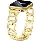 JR.DM Gold Watch Band for Women Compatible with Apple Watch 38mm 40mm 41mm 42mm 44mm 45mm 46mm 49mm Dainty Dressy Bracelet Designer Metal Chain Strap for iWatch Series 11/10/9/8/7/6/5/4/SE/3/2/1 Ultra