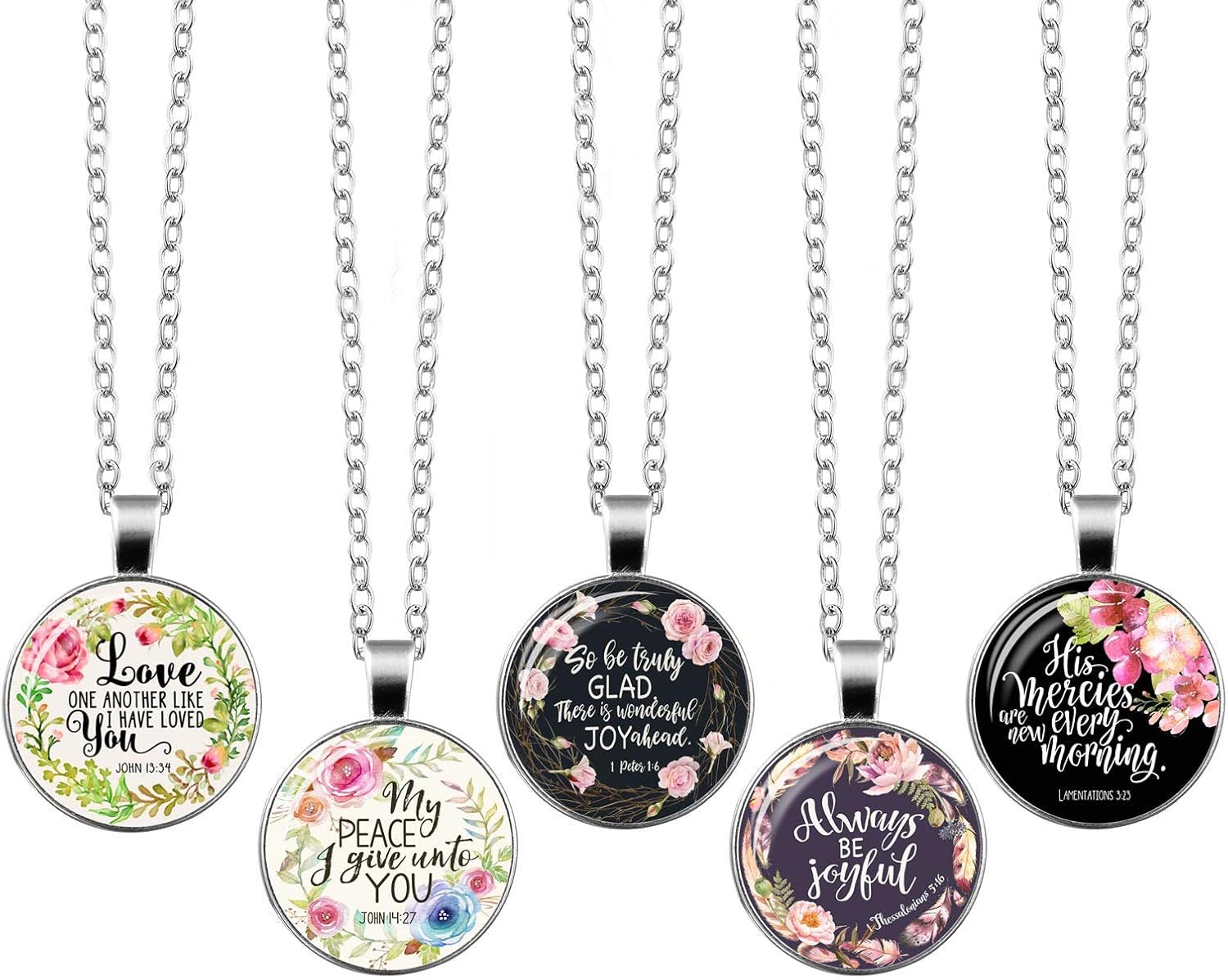 Incentive Sentence Necklace & Chain Pray Words Engraved