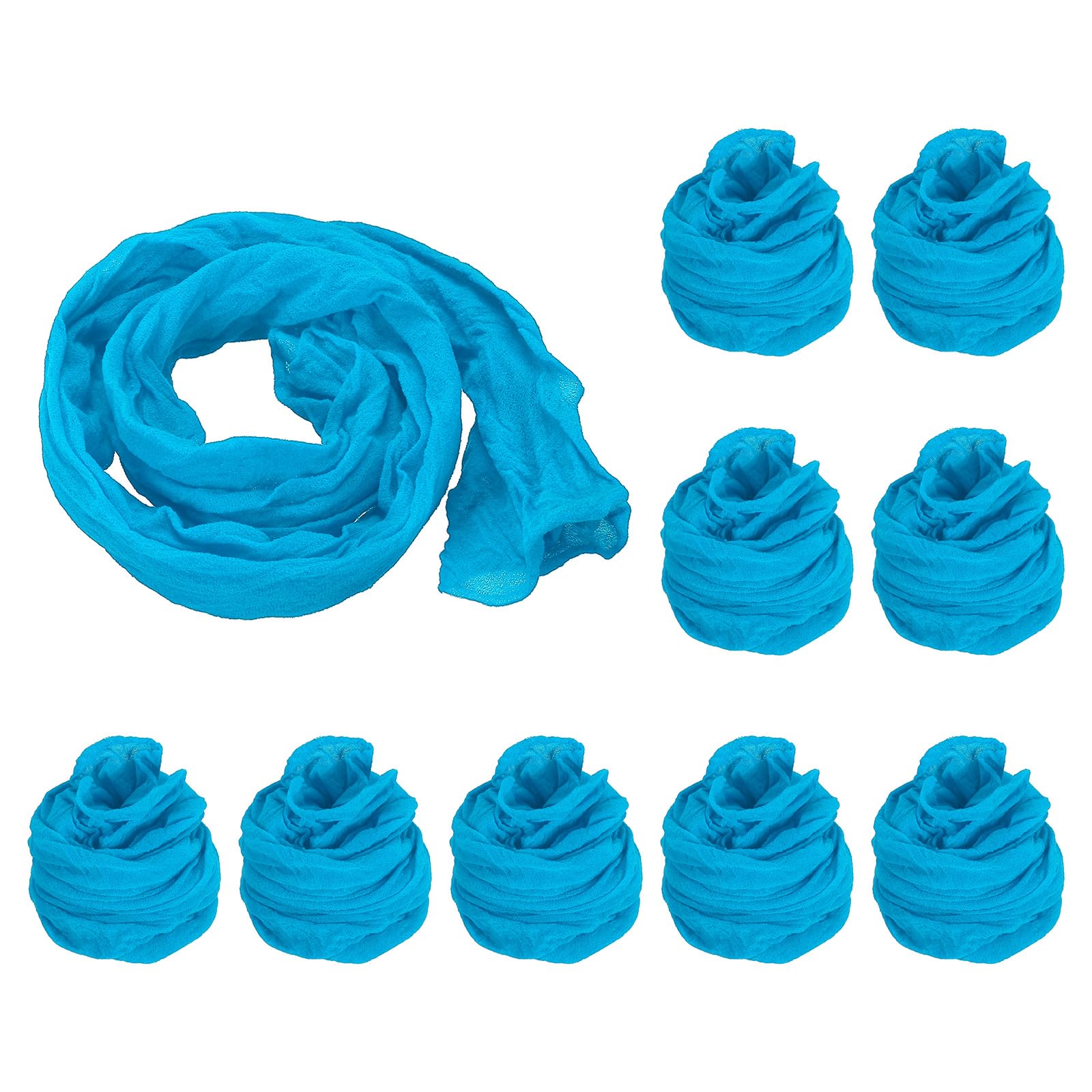 PATIKIL Nylon Stockings DIY Flower, 10Pcs Stocking Flower Fabric Material Tensile Silk Stocking Flowers for DIY Flower Making Wedding Crafts Home Decoration, Sky Blue