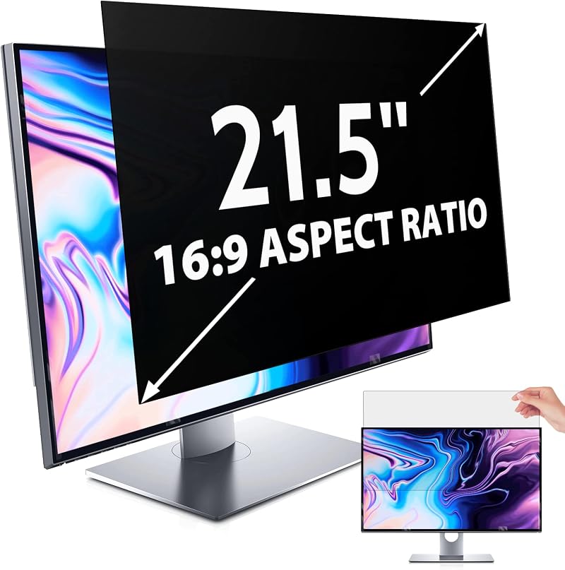 IPROKKO 21.5 Inch Privacy Screen Filter 16:9 Anti Blue Light Glare Matte