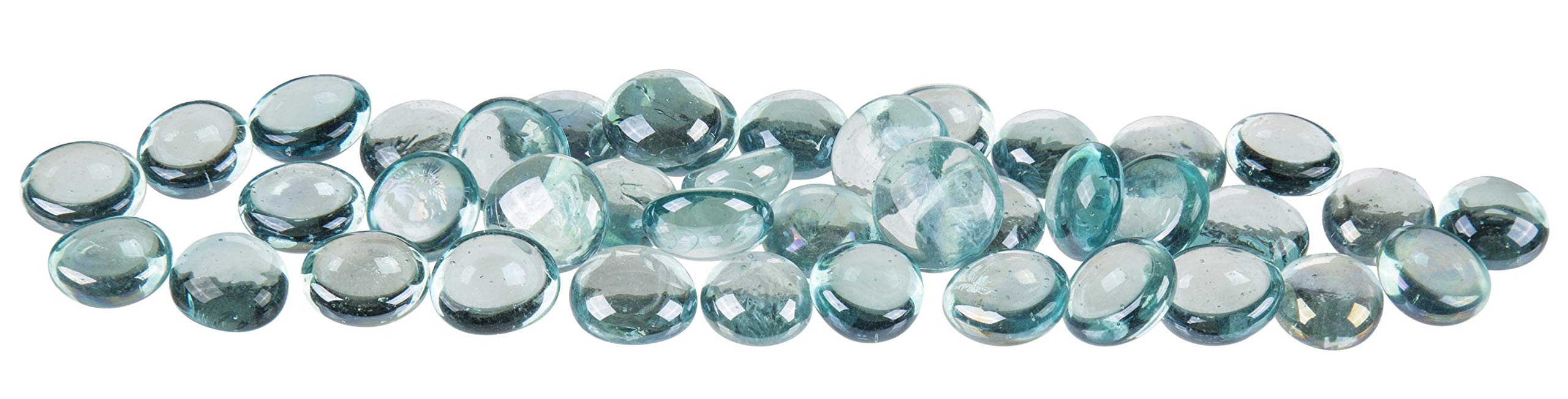Invero Decorative Glass Pebbles Nuggets Stones Beads Gems 400g - Ideal for Floating Candle Displays, Fish Tanks, Wedding Displays and more - Blue