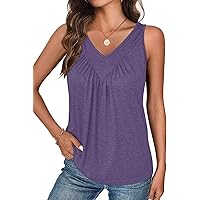 Vrouwen Tanktops Henley Mouwloze Geribbelde V-hals Button