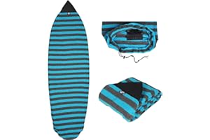 WONITAGO Surfboard Sock Cover - Knit Protective Board Bag (Shortboard, Longboard, and Hybrid) Size 6'0, 6'3, 6'6, 7'0