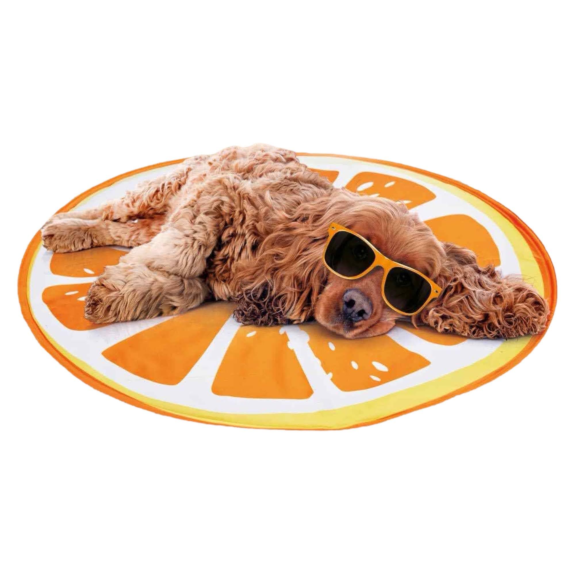 Caribou Living Large Cooling Pad for Dogs and Cats -Stay Cool Orange Fruit Mat - Cooling Gel Technology - No Refrigeration Needed - Perfect for Hot Summer Days - 60cm