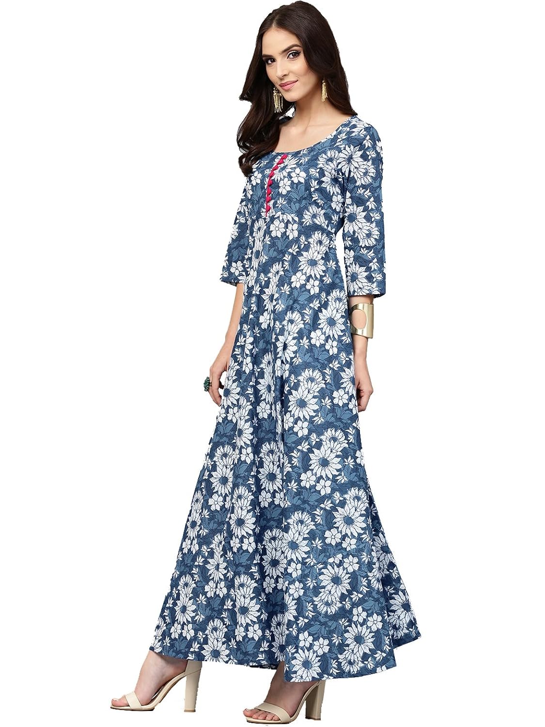 amayra women's cotton anarkali kurti