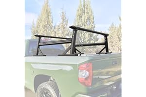 EZREXPM Heavy-Duty Pickup Truck Bed Rack Fit for Toyota Tacoma 2005-2023 & Toyota Tundra 2007-2022 & Nissan Titan 2007-2024 & Nissan Frontier 2005-2021, Adjustable Aluminum Ladder Rack for Truck
