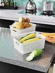 WYT 12-Pack Plastic Small Shelf Storage Weave