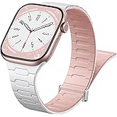 Easuny Magnetic Silicone Band Compatible with Apple Watch Bands for Women 40mm 41mm 42mm 38mm 44mm 45mm 46mm 49mm Men, Sport Waterproof Security Strap for iWatch Series 11 SE 3 2 10 9 8 7 6 5 4 Ultra