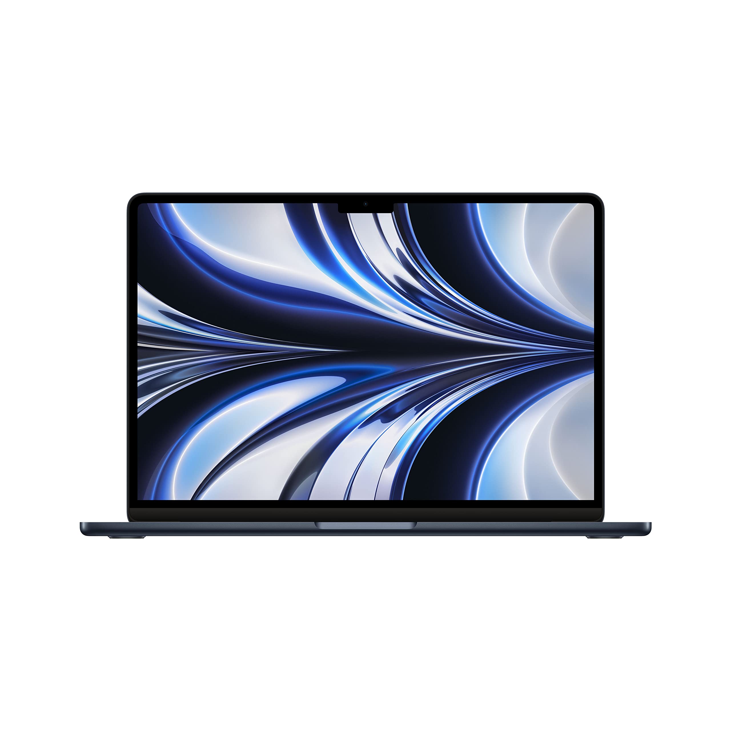 Apple 2022 MacBook Air Portatile con chip M2, CPU 8 core e GPU 8 core, display Liquid Retina 13,6", 16GB di RAM, 256GB di archiviazione SSD storage tastiera retroilluminata; Mezzanotte
