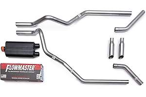 MAGNUM EXHAUST All-Stainless Flowmaster 50 Delta Flow Mandrel-Bent Dual Truck Exhaust Kit w/Tips