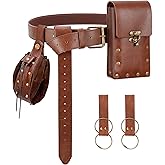 Renaissance Medieval Belt Pouch Set - Renaissance Accessories with Pirate Belt Pouch for Halloween Cosplay & LARP