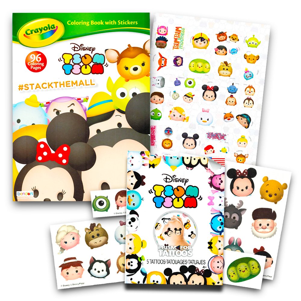 Party Supplies Stickers And Temporary Tattoos Jumbo Coloring Book Disney Tsum Tsum Coloring Book Set Arts Crafts Drawing Sketch Pads