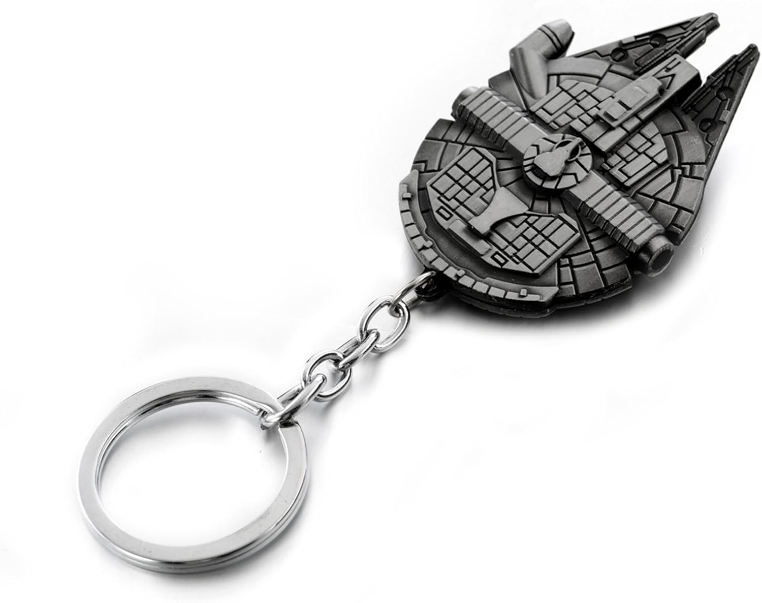 Star Wars Millennium Falcon Keychain, Silver: Clothing