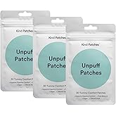 Kind Patches Unpuff Patches with Dandelion Root, Fennel, Artichoke, Ginger, and Turmeric Extract - Vegan - 3 Pack, 90 Count