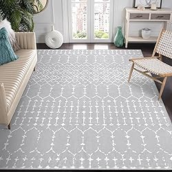 Lahome Moroccan Machine Washable Rugs - 5x7 Area