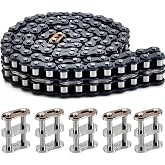 Otoolling 50-2 Roller Chain Double Strand Duplex | 10 Feet with 5 Connecting Link for Gate Openers Machine Equipment