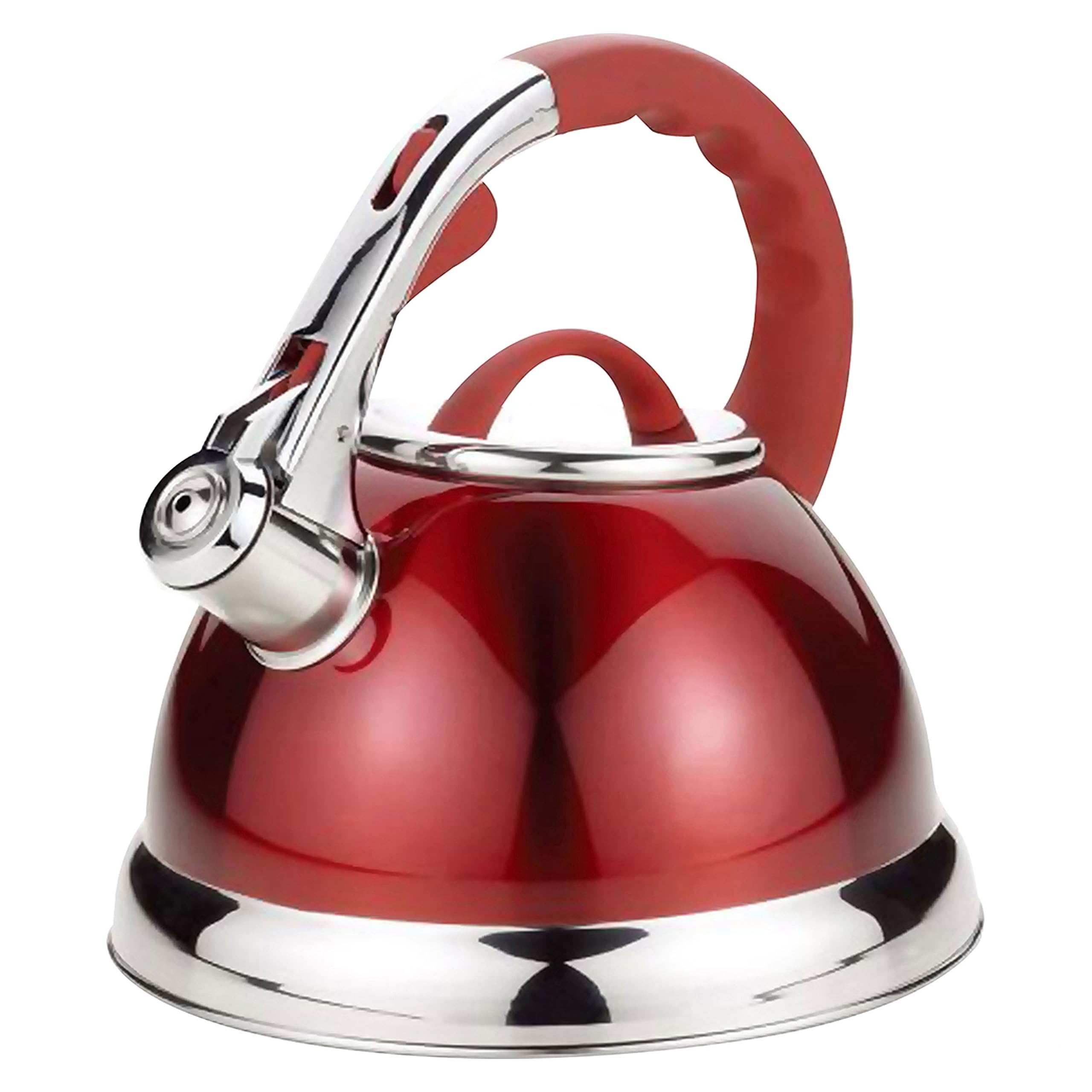 3.5 LITRE STAINLESS STEEL WHISTLING KETTLE RED