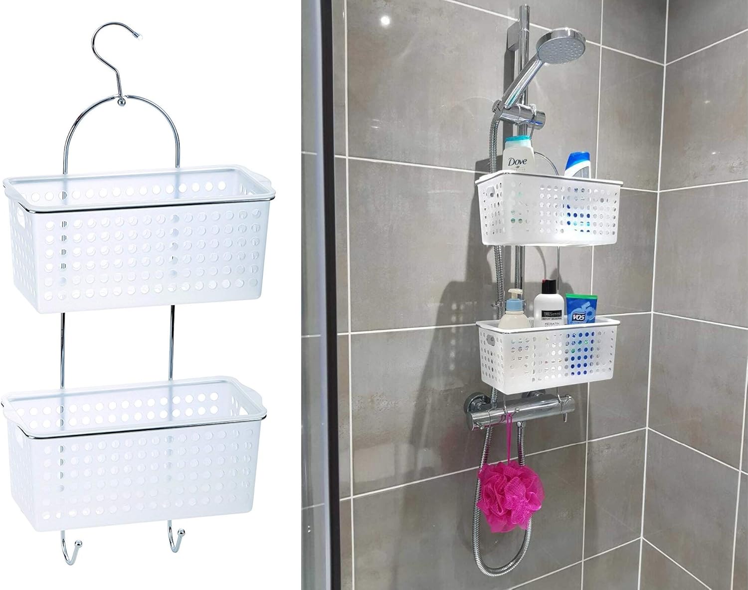 BC Stylish Bath Shower Caddy Chrome 