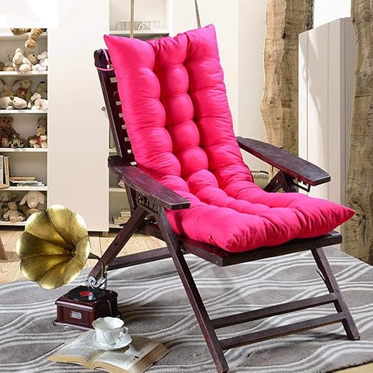 Amazon Com Home Chair Seat Pad Dining Non Slip Lounge Chair Cushion Sun Lounger Cushion Pads Replacement With Non Slip Cover And Bands Portable Garden Patio Thick Padded Bed Recliner Relaxer Chair Seat Cover For