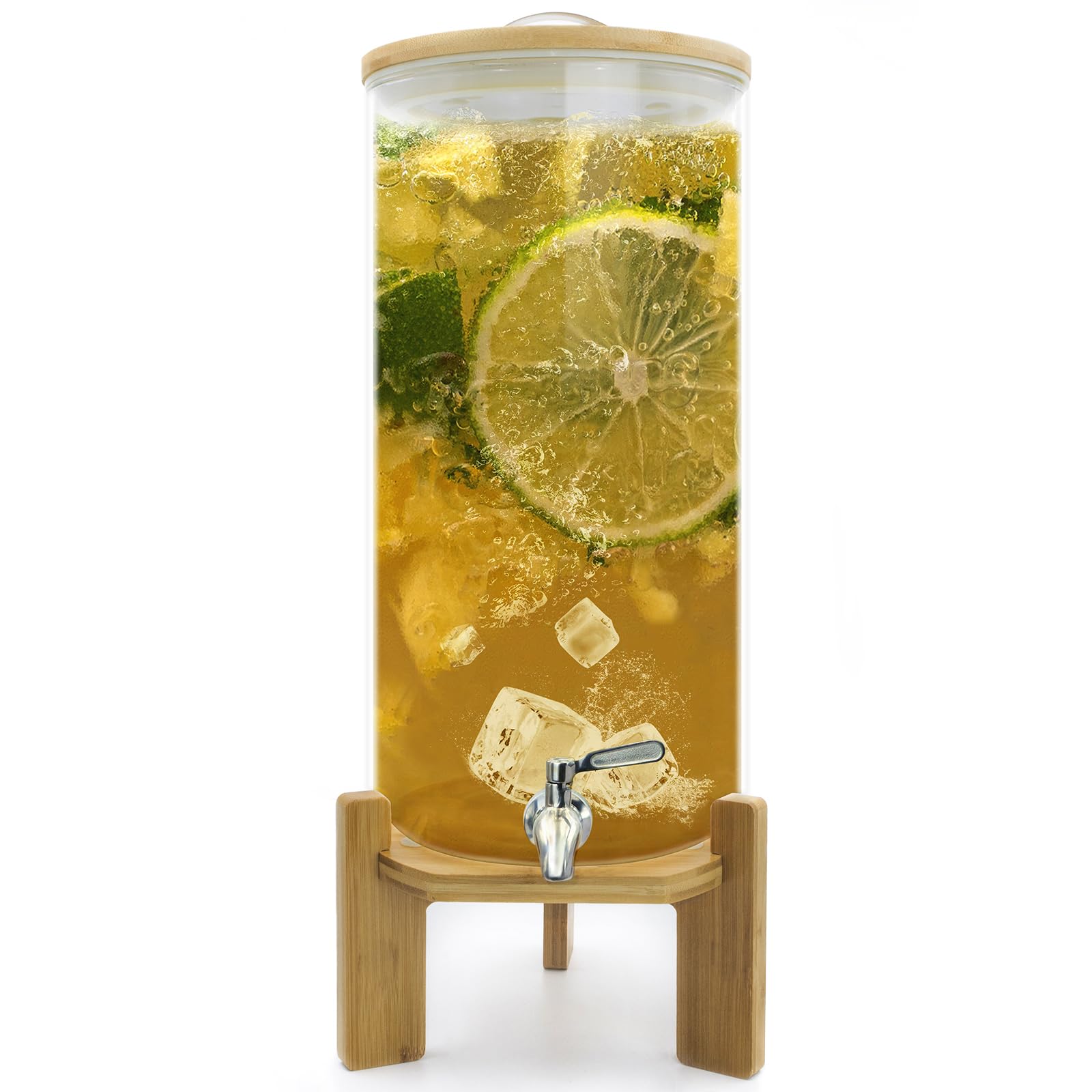 Photo 1 of Drink Dispenser,2.9 Gallon Drink Dispensers for Parties,Glass Beverage Dispenser with Spigot - Jumbo Glass Drink Dispenser,Bars,Restaurants,Party,Suitable for cold/hot water
