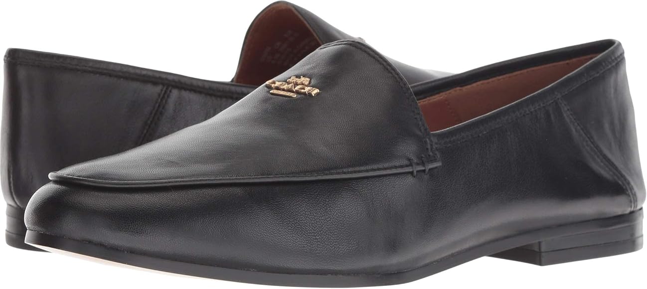 coach black leather shoes