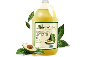 Kevala Avocado Oil – Cold Pressed | Non‑GMO Project Verified & Kosher | Multipurpose for High Smoke Point Cooking, Roasting, Sautéing & Skin Moisturizing – Ideal Kitchen Staple – 128 Fl Oz (Pack of 1)