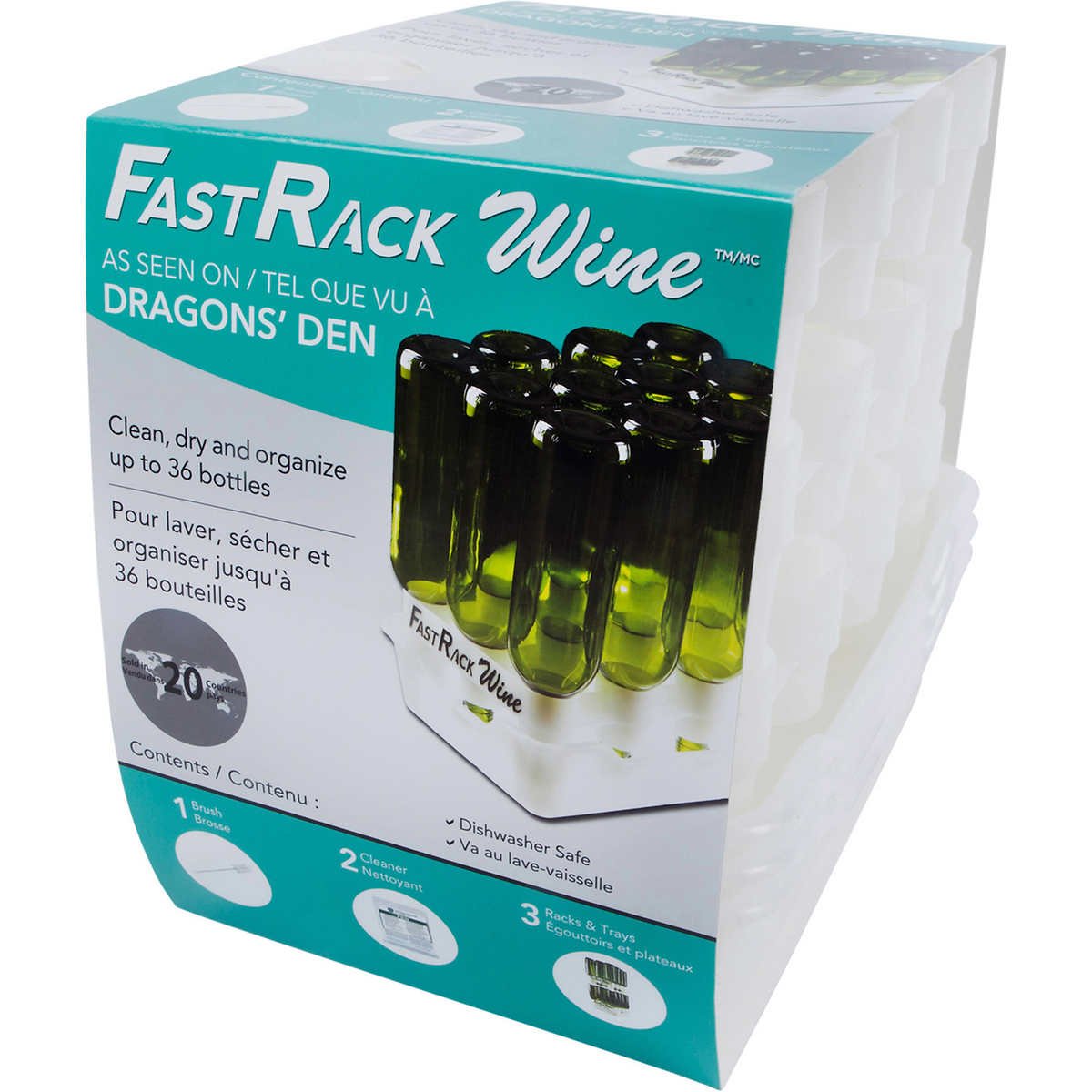 FastRack Bottle Drying Rack - Bottle Drying Tree alternative; Dry & Store your Wine or Bomber/Belgian Bottles; Perfect addition to your Wine Fermentation Kit (FastRack12 Two Racks & One Tray)