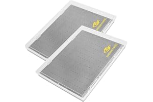 SF Collection Fly Boxes Clear Fly Fishing Box A4 Extra Large Capacity Tube Foam Fishing Competition Hook Tackle Boxes 2Packs