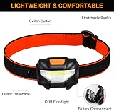 Detake Kids Head Torch 2 Pack LED Headlamp 140 Lumens 3 Modes Waterproof view 2
