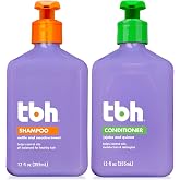TBH Kids &amp; Teen Shampoo and Conditioner Set &ndash; Sulfate &amp; Paraben Free, Lightweight &amp; Hydrating Hair Care for All Hair Types &ndash; 2-Pack, 12 oz Each