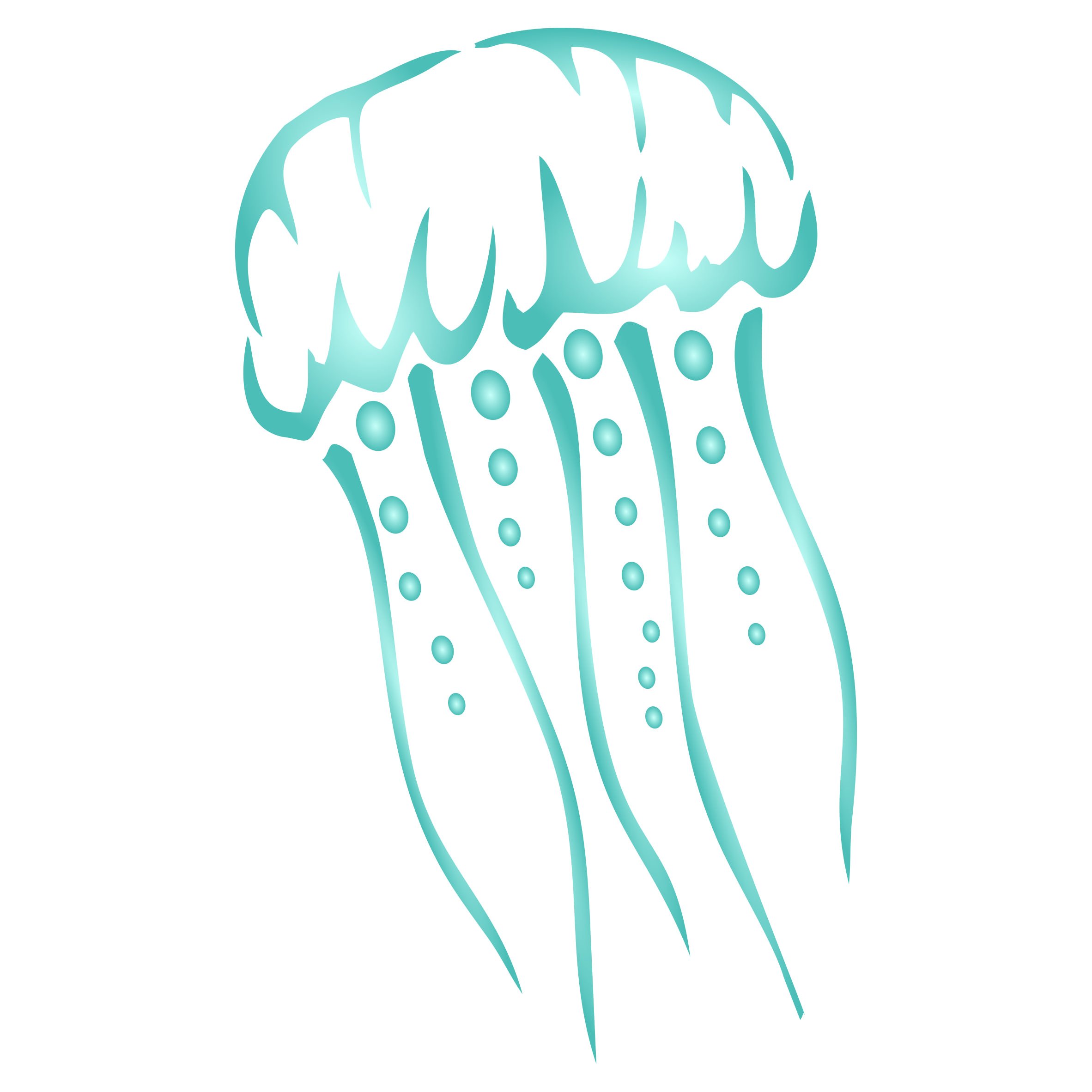 Jellyfish Stencil - 7.5 x 12.5cm (S) - Reusable Sea Ocean Nautical Seashore Reef Wall Stencil Template