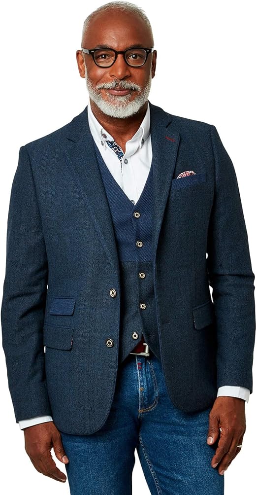 Joe Browns Mens Smart Textured Blazer Suit Jacket Blue 48 Amazon.co.uk